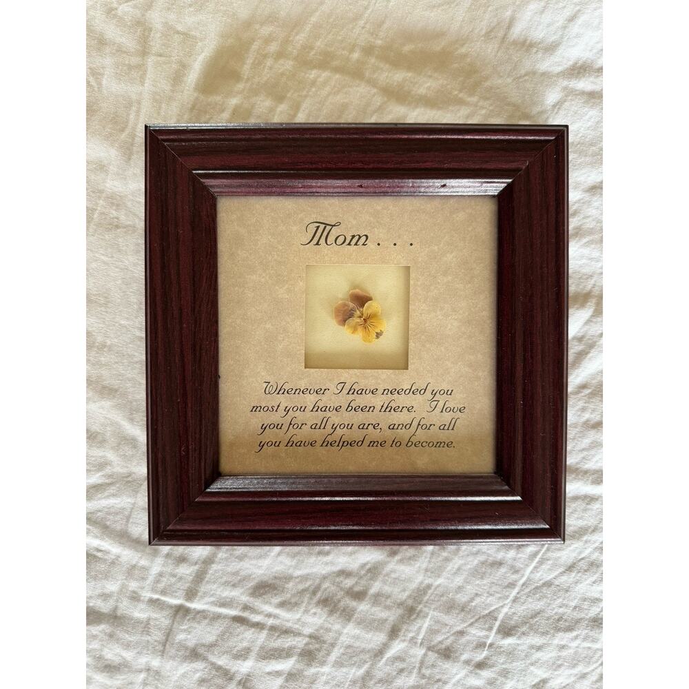 Vintage Pressed Flower Home Decor 7x7 Mothers Day Gifts